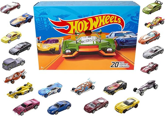 Hot Wheels Toy Cars & Trucks 20 Pack, Set of 20 1:64 Scale Vehicles for Play or Display
