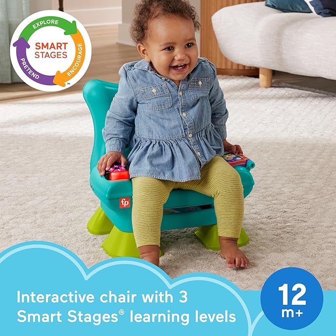 Fisher-Price Toddler Learning Toy Laugh & Learn Smart Stages Chair 1+ Years,