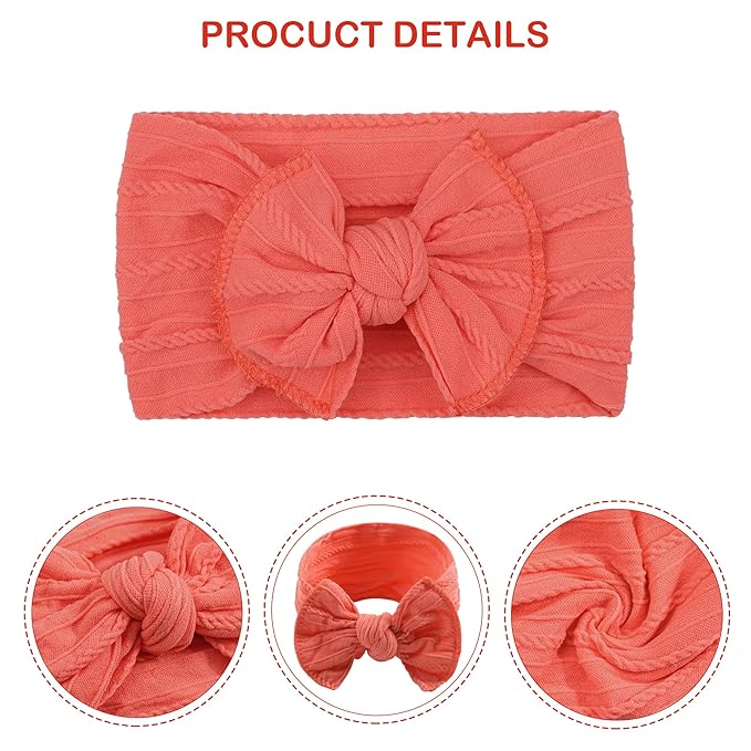 C횋LLOT Super Stretchy Soft Knot Headbands with Hair Bows Head