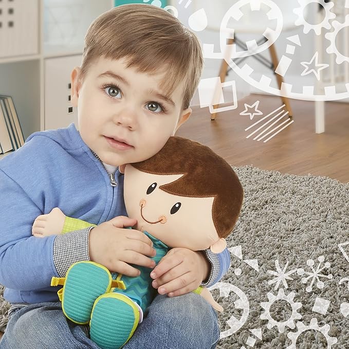Playskool Dressy Kids Boy Activity Plush Stuffed Doll Toy 2 Years