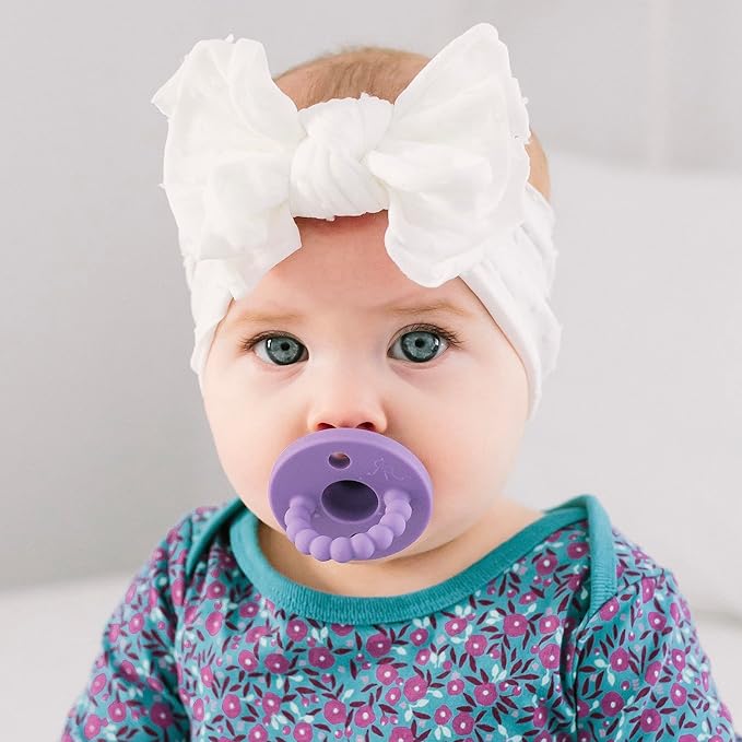 Ryan & Rose Cutie PAT Pacifier Teether (Flat, Orchid)