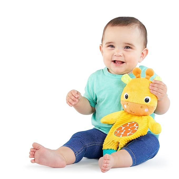Bright Starts Snuggle & Teethe BPA-free Crinkle Teething Plush Baby