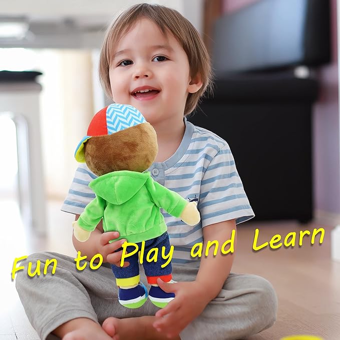 June Garden 15.5" Dressy Friends Terry - Educational Stuffed Plush Doll for Kids and Toddlers 2 Years and Up