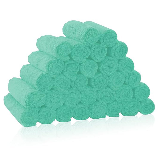 32 Pack Baby Washcloths - 10x10 Inch, Coral Fleece