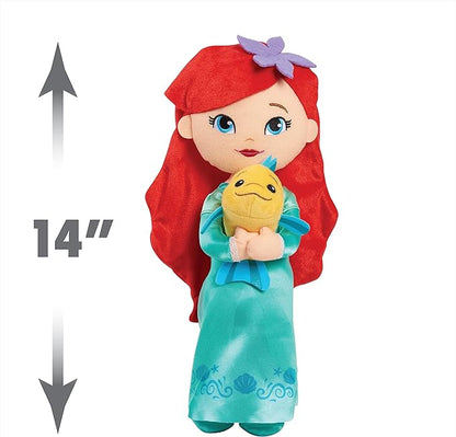 Disney Princess Lil' Friends Ariel & Flounder 14-inch Plush Doll, 3 Up