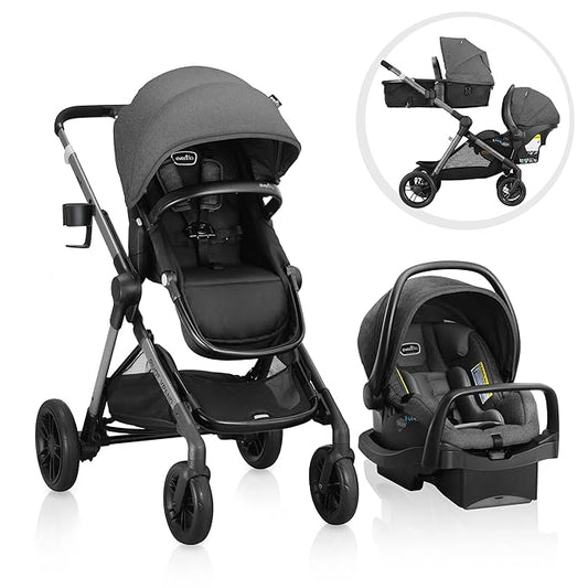Evenflo Pivot Xpand Modular Travel System with LiteMax Infant Car Seat