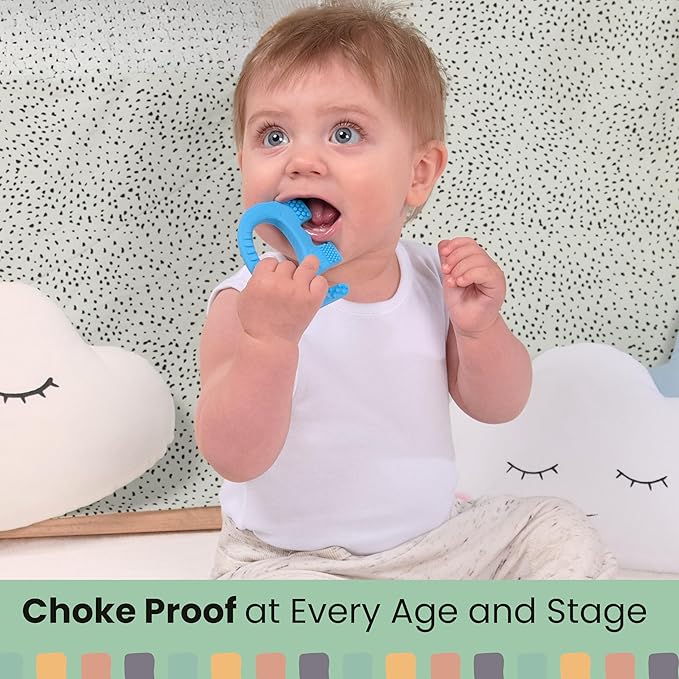 Teething Toys for Babies Age 0 to 6 Months - Baby Elefun 5X Pain Relief Smart Teether