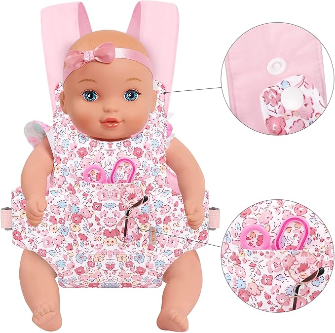 GAGAKU Baby Doll Carrier Stuffed Animal Carrier for Girls Doll 12 to 24 inch