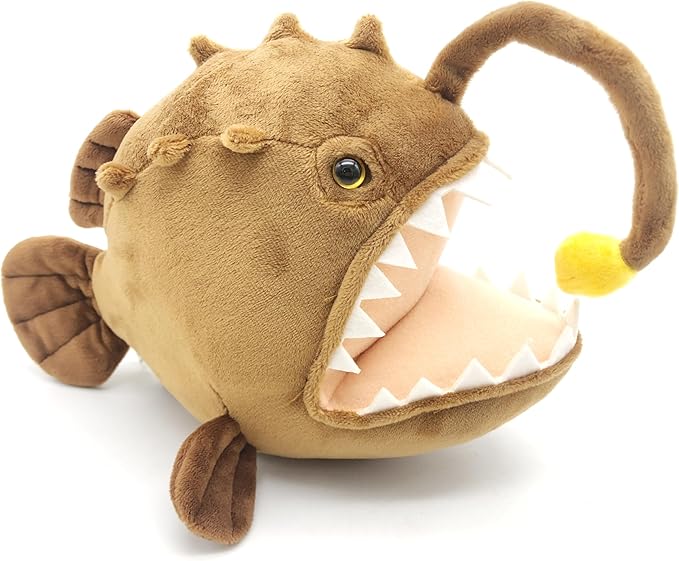 JIANEEXSQ Realistic Angler Fish Stuffed Animal Doll, Simulation Anglerfish Plush Toy