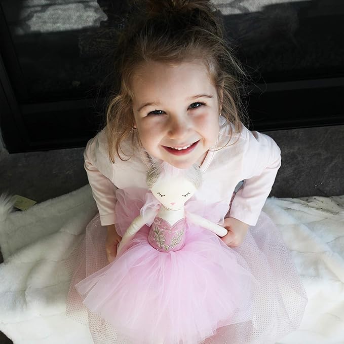 Mon Ami Swan Princess Ballerina Doll - 22", Soft Elegant Plush Doll for Little Girls