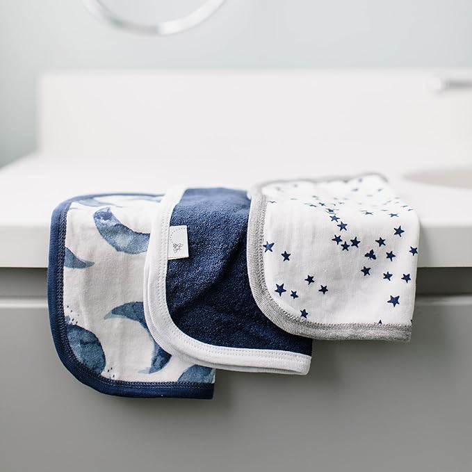 Burt's Bees Baby Infant Washcloths, 100% Organic Cotton 3 Pack