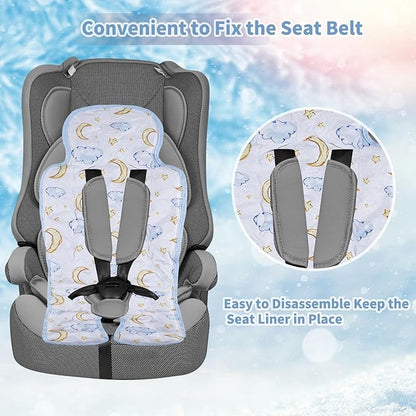 Gel Car Seat Cooler Pad Summer Universal Baby Stroller Ice Cushion Cooler Mat Cooling Seat Liner for Babies Multifunctional Baby Baby Cushion Chair (Moon)