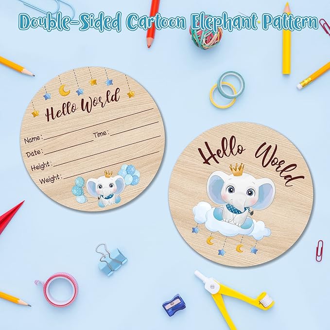 R HORSE Baby Birth Announcement Sign with Marker Pen Double-Sided
