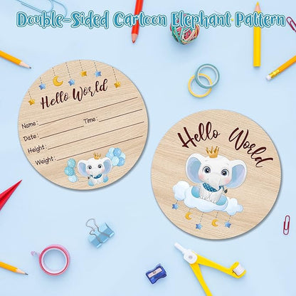 R HORSE Baby Birth Announcement Sign with Marker Pen Double-Sided