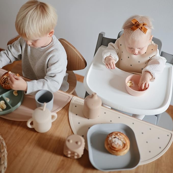 mushie Silicone Suction Bowl | BPA-Free Non-Slip Design (Natural)