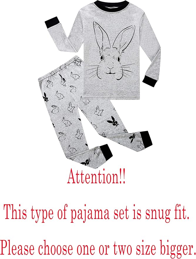 Family Feeling Little Big Boy Pajamas Sets 100% Cotton Pjs