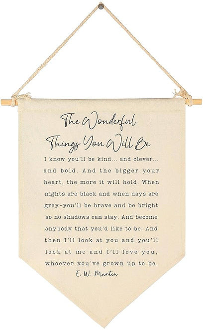 The Wonderful Things You Will Be-Flag Sign Gifts for Baby