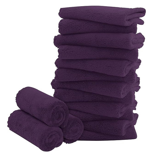 16 Pack Baby Washcloths - Luxury Coral Fleece 10x10 Inch