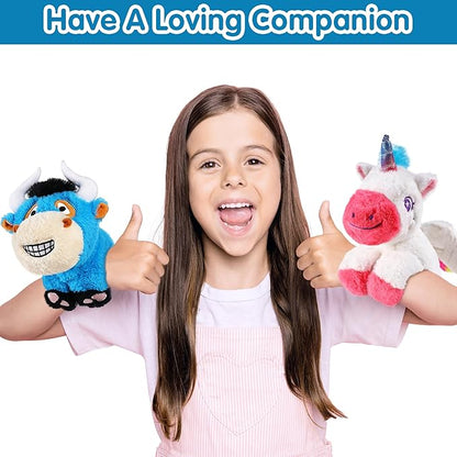 iPlay, iLearn Wrist Pals Baby Plush Bull Toy Wristband 1 2 3 4 5 6
