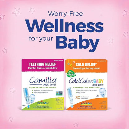 Boiron Camilia Teething Drops for Daytime and Nighttime Relief of 60 Count