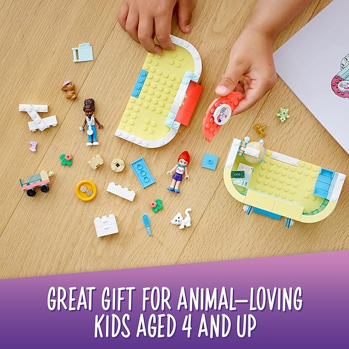 LEGO Friends Pet Clinic 41695 Building Kit; with 2 Mini-Dolls 4 and (111 Pieces)
