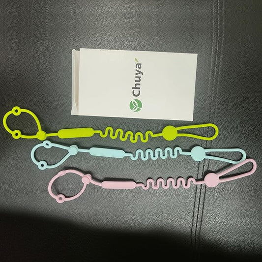 Chuya Toy Straps for Baby 3 Pcs,Silicone Baby Pacifier Holder