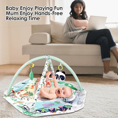 dearlomum 4-in-1 Tummy Time Mat,Baby Activity Play Mat 6 Infant 18 Ocean