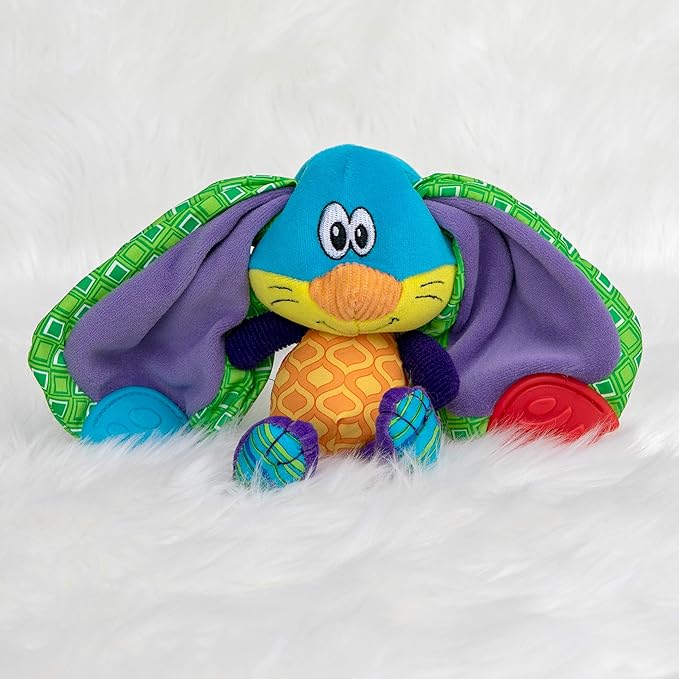 Nuby Teether Tugz Plush Silicone Teething Toy - Baby Teething Toy 3+ Months