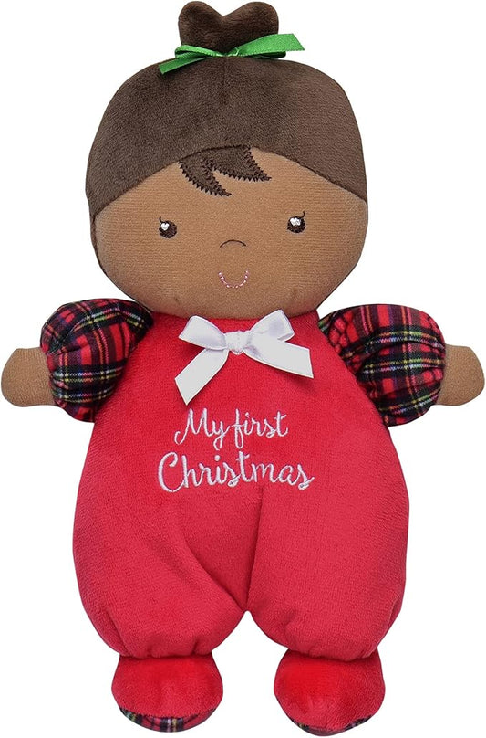 Plush Baby Doll with My First Christmas Embroidery, Patti 9 inch)
