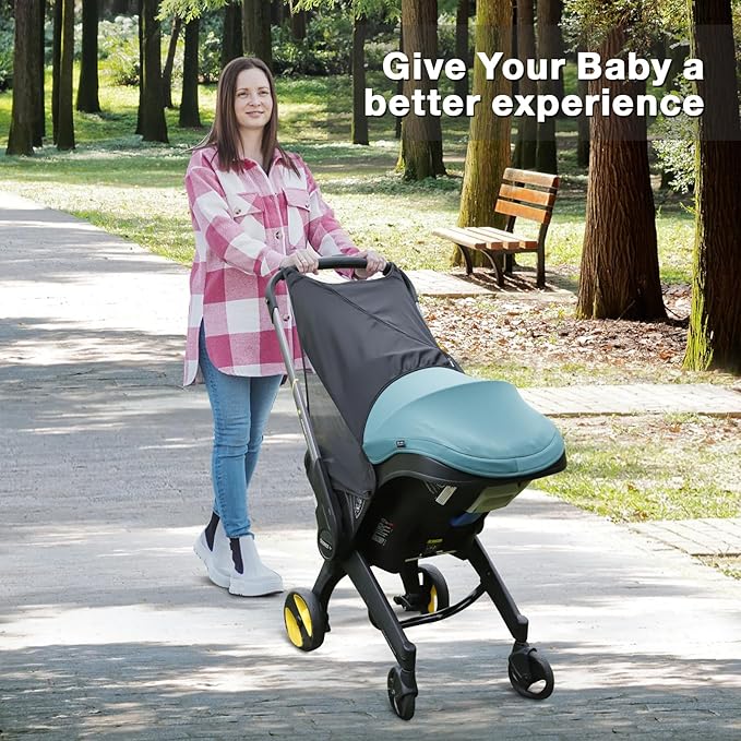 Stroller Sun Shade, Functional Sun Protection Extension Compatible with Doona car seat Stroller, 360 Sun Shade Baby Car seat UV Protection Sun Cover for Baby Pushchairs Strollers Accessories