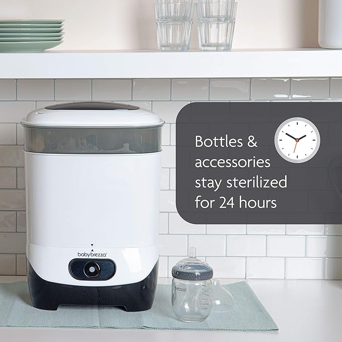 Baby Brezza 4 in 1 Baby Bottle Sterilizer Machine ??Largest Capacity Electric Steam Sterilization