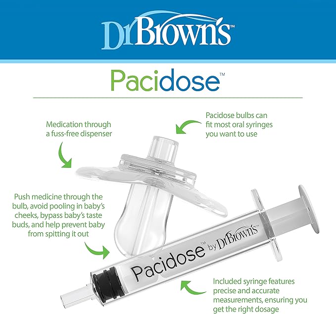 Dr. Brown's Pacidose Pacifier and Liquid Baby Medicine Dispenser 0-6m and 6-18m