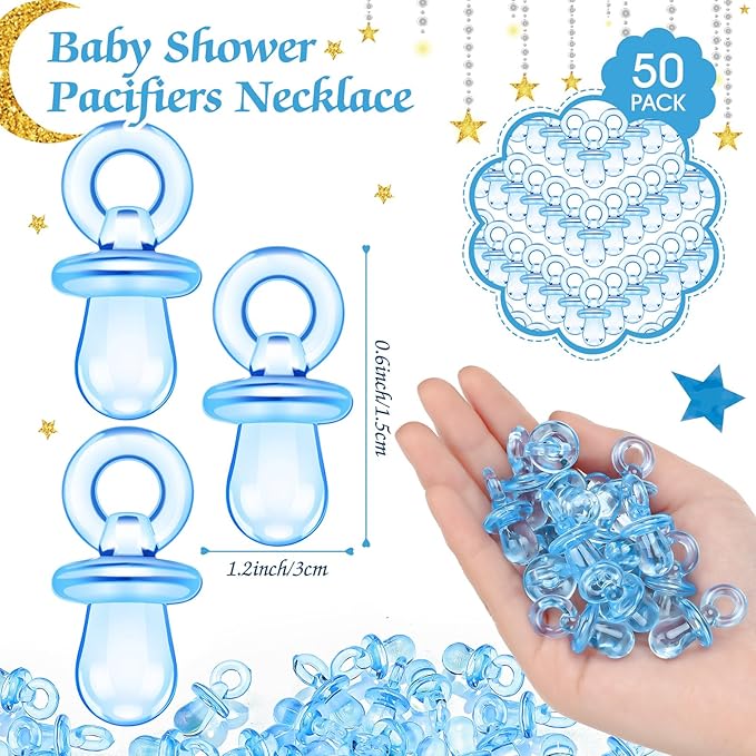 Thyle 51 Pcs Pacifier Hunt Baby Shower Games Include Baby 50 Acrylic