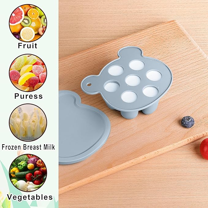 Baby Fruit Feeder Pacifier - 3 Pack | 1 Baby Food Feeder & 1 Baby Teether & 1 Baby Popsicle Molds