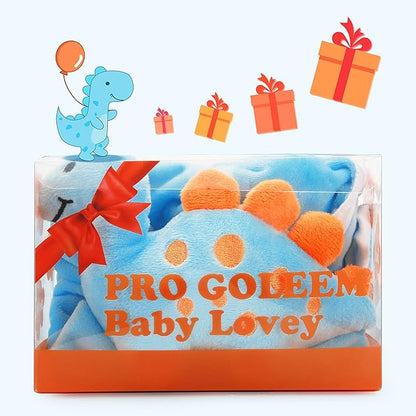 Pro Goleem Dinosaur Security Blanket Soft Loveys for Babies 14 Inch