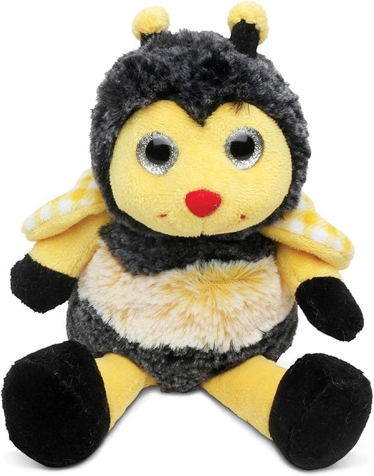 DolliBu Sitting Bee Plush - Super Soft Bee Insect Stuffed Animal, Cute Realistic Stuffed Animal Bee Plush Toy for Boys and Girls 7 Inches
