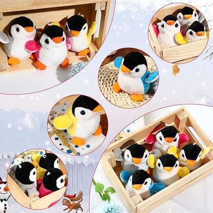 Kasyat 24 Pcs Stuffed Penguins Mini Plush Penguin Stuffed Toys Animal, Cute Small Baby Penguin Stuffed Doll Keyholder Bag Pendant for Birthday Gifts Party Favors 4 Inch,4