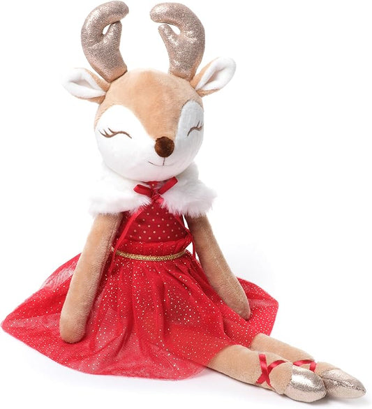 Bearington Noella Plush Reindeer Ballerina Doll, 16.5 Inch