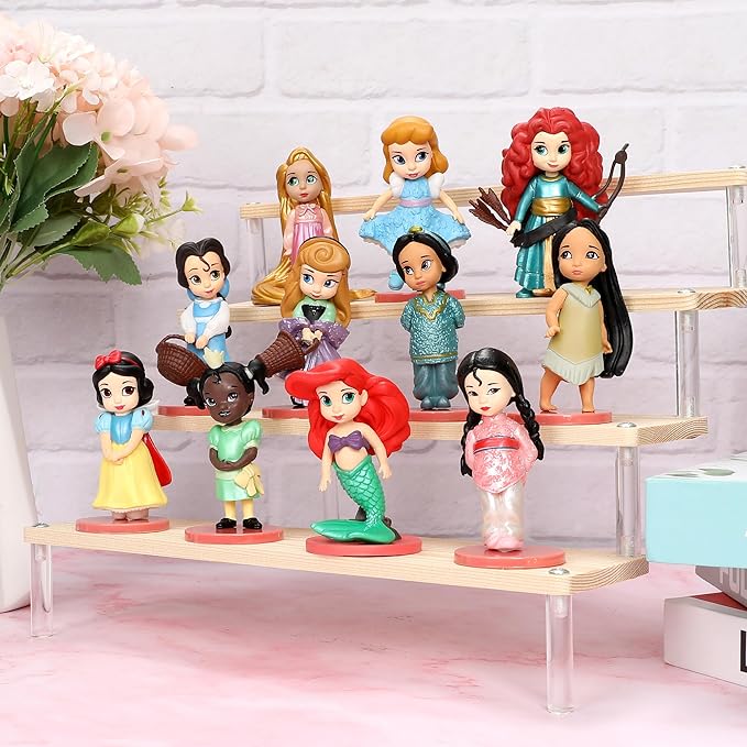 Cartoon Princess Action Figures Set, 11PCS Cute Princess Doll Figurines for Themed Party Decoration