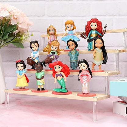 Cartoon Princess Action Figures Set, 11PCS Cute Princess Doll Figurines for Themed Party Decoration