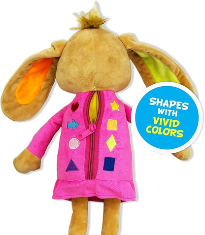 June Garden 16" Dressy Friends Bunnie - Educational Stuffed Plush Doll for Kids and Toddlers 2 Years and Up