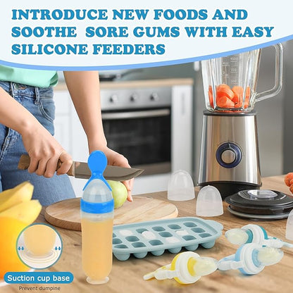 Baby Breastmilk Popsicle Molds & Baby Fruit Feeder-WAJIAYON Silicone Baby