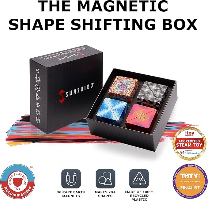 Shashibo Gift Box of 4- The Shape Shifting Box (36 3D Magnetic