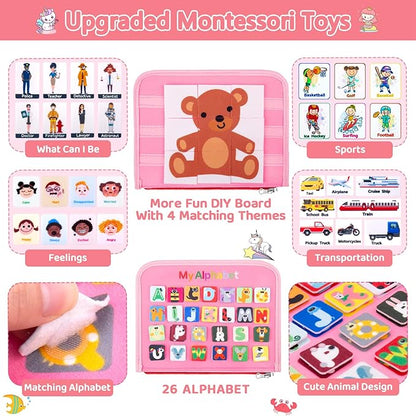 HONGDDY Busy Board Montessori Toys for Toddler, Sensory Board Toy