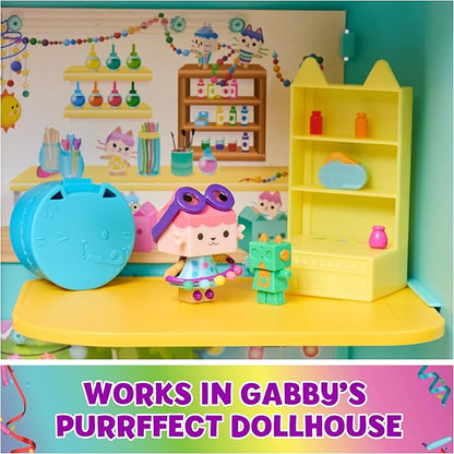Gabby's Dollhouse, Celebration Series Baby Box Cat Bobble Figure with Dollhouse Furniture and Accessories 3 and