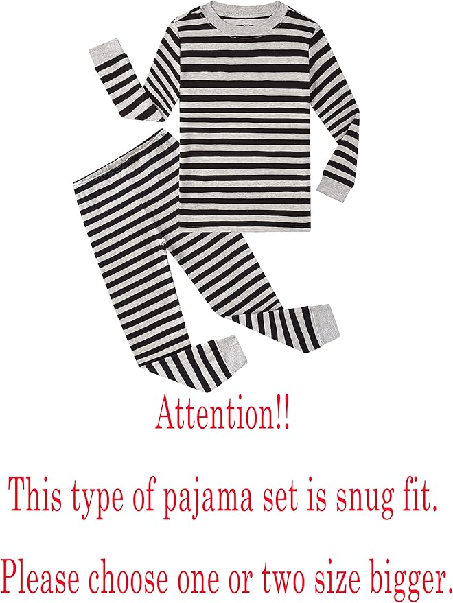 Family Feeling Little Big Boy Pajamas Sets 100% Cotton Pjs