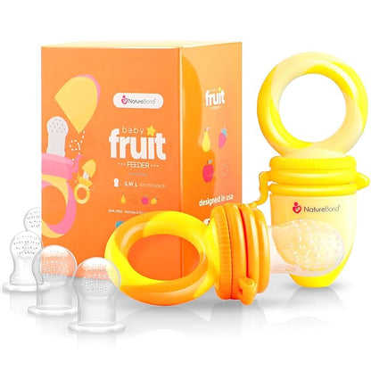 NatureBond Baby Food Feeder/Fruit Feeder Pacifier Nibbler (2 Pack) -