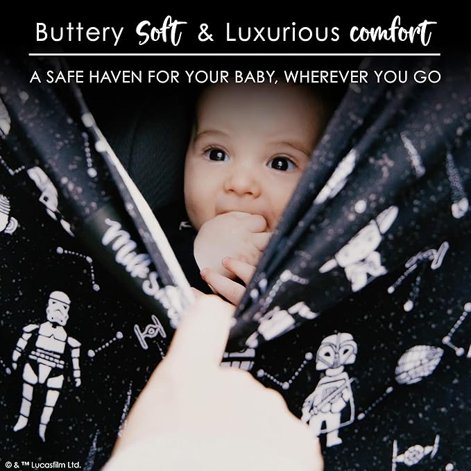 Milk Snob Original Star Wars 5-in-1 Cover, Little Rebel, Added Privacy for Breastfeeding, Baby Car Seat, Carrier, Stroller, High Chair, Shopping Cart, Lounger Canopy - Newborn Essentials, Nursing Top