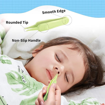 Baby Nail Clippers Kit Baby Grooming Set with Nail Clippers, Scissors, Nail File & Tweezers Baby Care Kit Fingernail Cutter for Baby,Newborn,Infant,Toddler,Kid(Green)