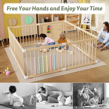 Baby Fence Baby Play Yard with Door 63?Ø├?3??